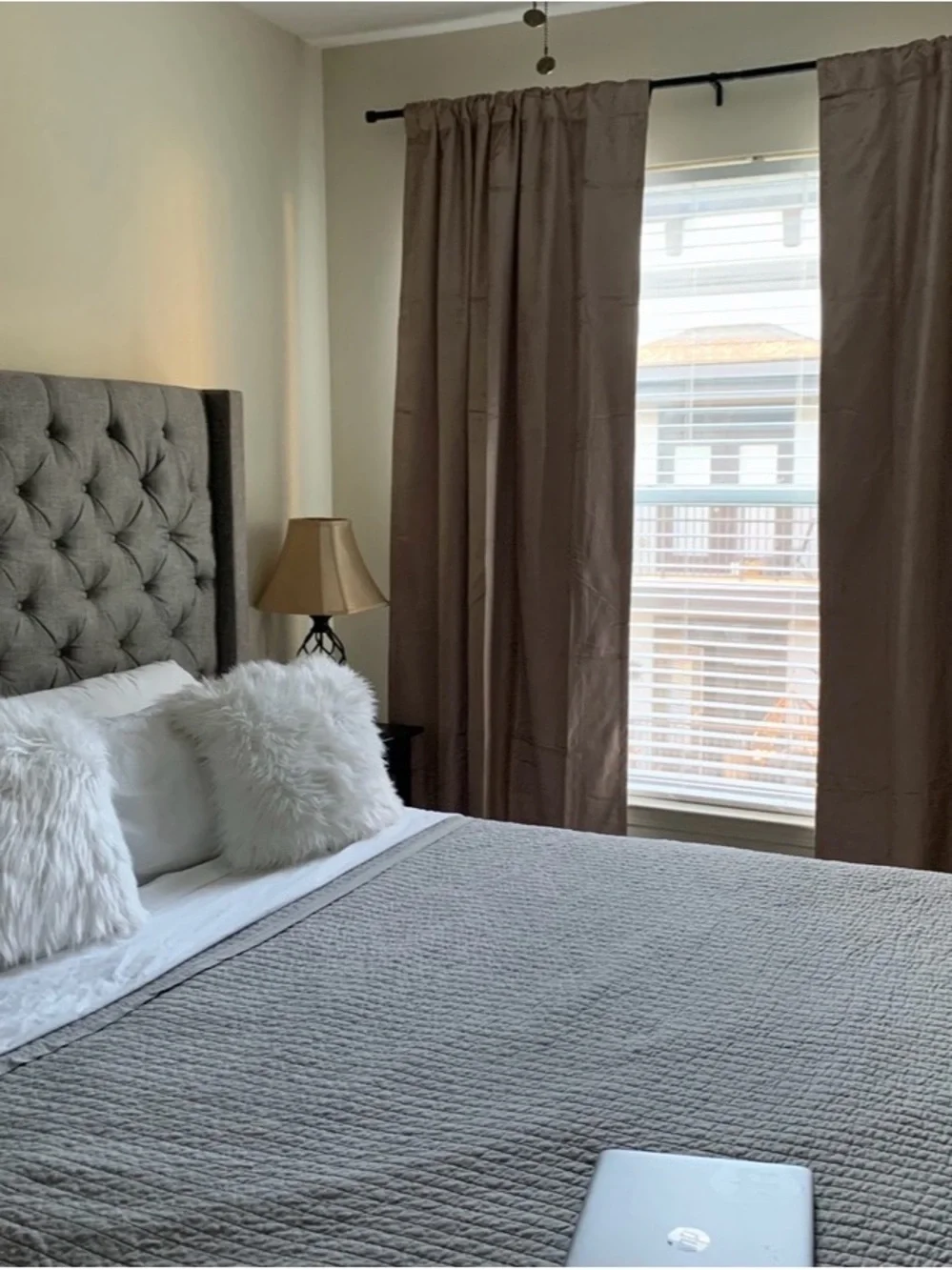 Fieldcrest Gray Cotton Cashmere Quilt (King)